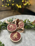 8cm  Initial Luxe Velvet Hoop