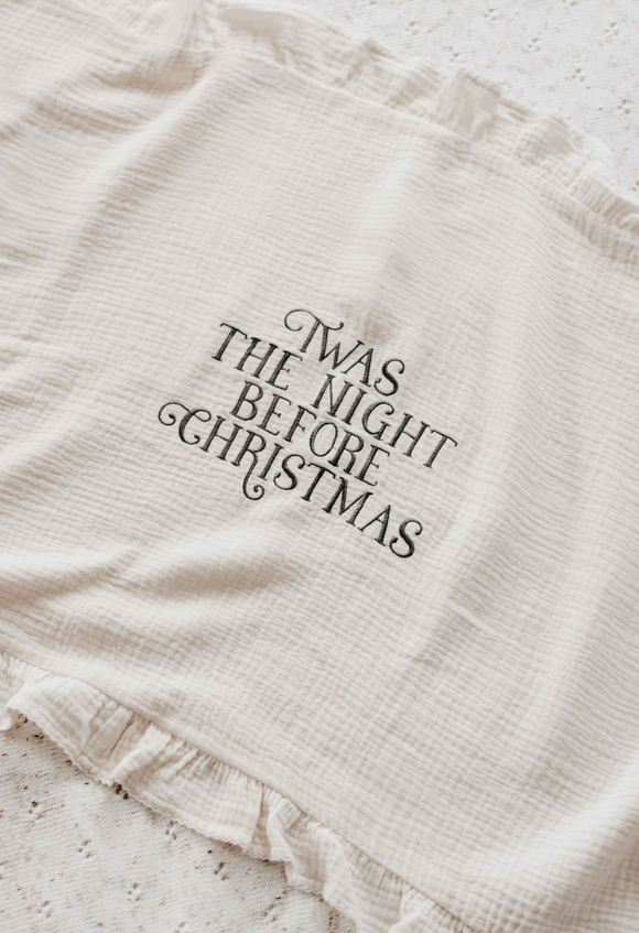 Frill Twas the night before Christmas Pillow Case