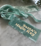 Limited Edition Santa’s Crushed Velvet Magic Keys - Blue on Gold