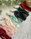 Limited Edition Santas Crushed Velvet Magic Keys - Green + Gold