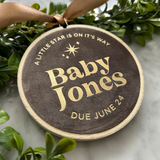 10cm Starry Night Luxe Velvet Hoop - Baby Announcement