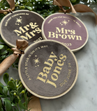 10cm Starry Night Luxe Velvet Hoop - Mr and Mrs