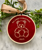 10cm My First Christmas Teddy Hoop