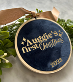 10cm Layered First Christmas Luxe Velvet Hoop
