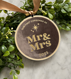 10cm Starry Night Luxe Velvet Hoop - Mr and Mrs