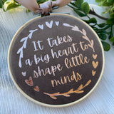 Teacher Gift Luxe Velvet Hoop
