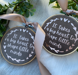 Teacher Gift Luxe Velvet Hoop