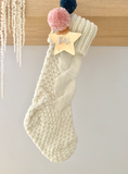 Knitted Ivory Christmas Stocking