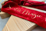 Santa’s Crushed Velvet Magic Keys - Red+ Gold
