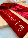 Santa’s Crushed Velvet Magic Keys - Red+ Gold
