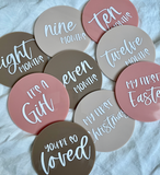 Blush Acrylic Milestone Disc Set