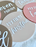Blush Acrylic Milestone Disc Set