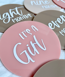 Blush Acrylic Milestone Disc Set