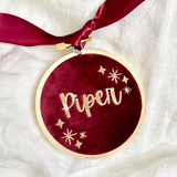 8cm Star Velvet Heirloom Hoop
