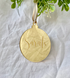 Gold Acrylic Bauble Christmas Decoration