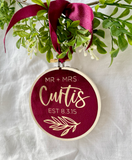 Mr and Mrs 10cm Luxe Velvet Hoop