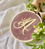 10cm Initial Luxe Velvet Hoop