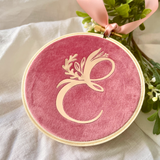 10cm Initial Luxe Velvet Hoop