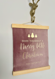 Velvet Wall Hanging - A merry little Christmas