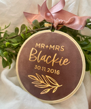 Mr and Mrs 10cm Luxe Velvet Hoop