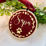 8cm Paw Print Heirloom Hoop
