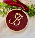 8cm  Initial Luxe Velvet Hoop