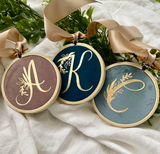 10cm Initial Luxe Velvet Hoop