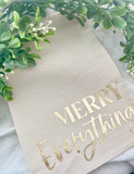 Merry Everything Calico Pouch