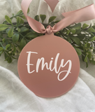 Blush Acrylic Bauble Christmas Decoration
