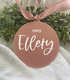Blush Acrylic Bauble Christmas Decoration