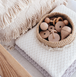 White diamond knit blanket