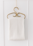 White diamond knit blanket