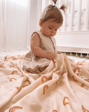 Rainbow Organic Muslin Wrap Swaddle