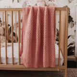 Rosa diamond knit blanket