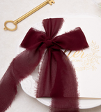 Chiffon Ribbon Spool - Burgundy