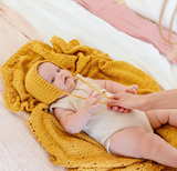 Crochet Baby Blanket - Tumeric