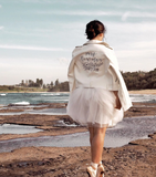 Personalised White Leather Jacket