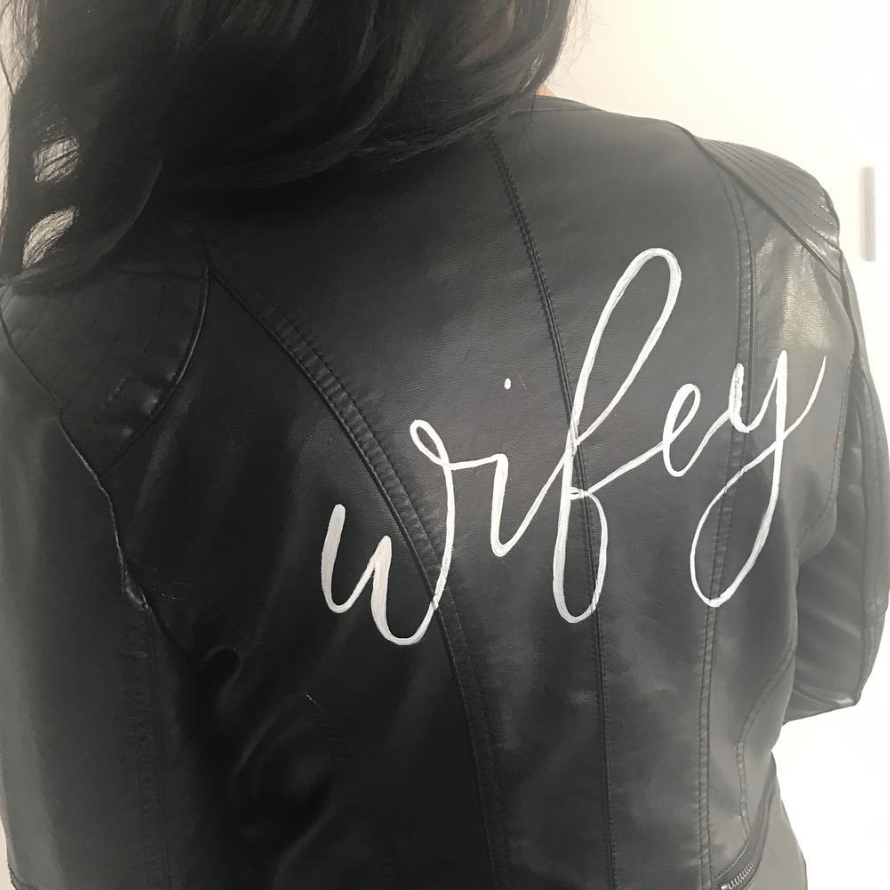 Wifey leather jacket outlet