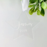 Star Acrylic Personalised Christmas Decoration