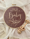 We're Having a Baby Announcement Hoop