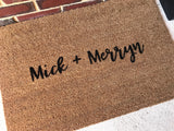 Couple Name  Door Mat