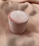 Blush Monogramed Ring Boxes