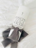 Modern Ribbed Baptism Candle