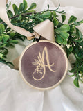 8cm  Initial Luxe Velvet Hoop