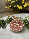 10cm Starry Night Luxe Velvet Hoop - Baby Announcement