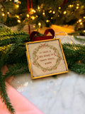 Vintage Style Brass Frame Teacher Ornament