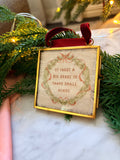 Vintage Style Brass Frame Teacher Ornament