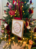 Vintage Style Brass Frame Teacher Ornament