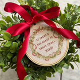 Big Heart Printed Teacher Heirloom Hoop