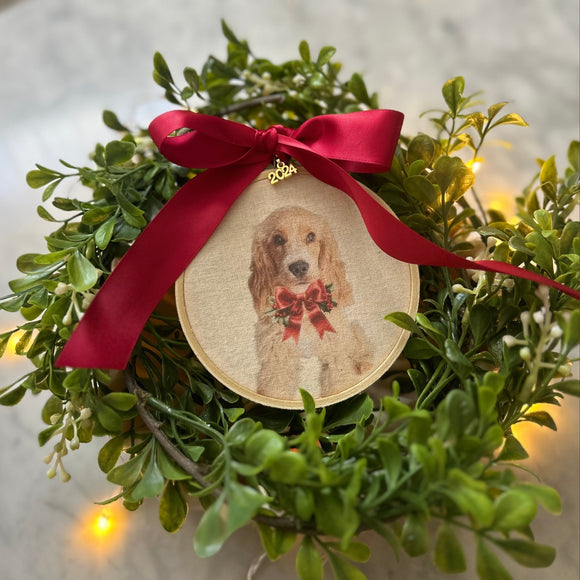 Custom Printed Fabric Pet Heirloom Hoop